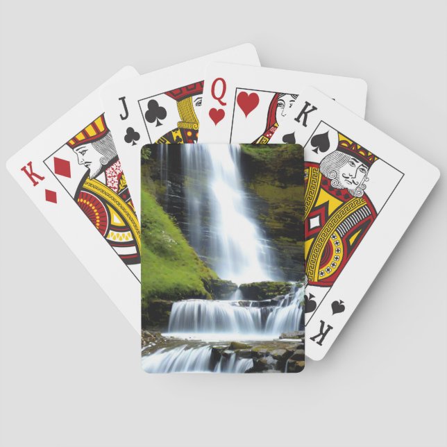 Beautiful waterfall streams poker cards (Back)