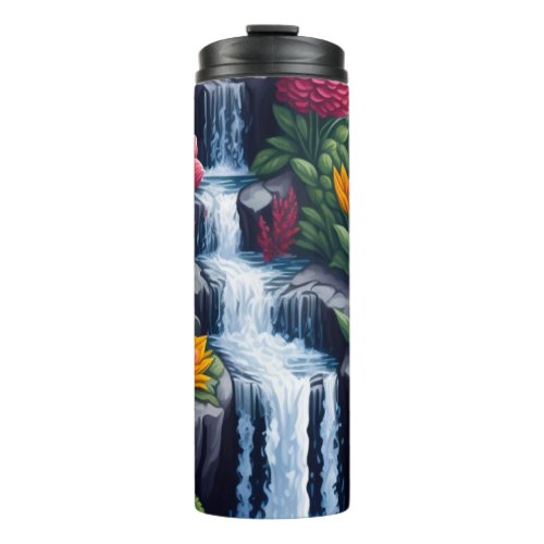 Beautiful waterfall thermal tumbler