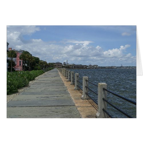 Beautiful Waterfront Walkway Greeting Card