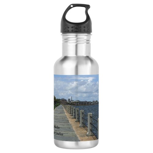 Beautiful Waterfront Walkway Water Bottle