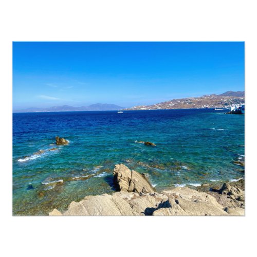Beautiful Waters of Mykonos Greece Photo Print