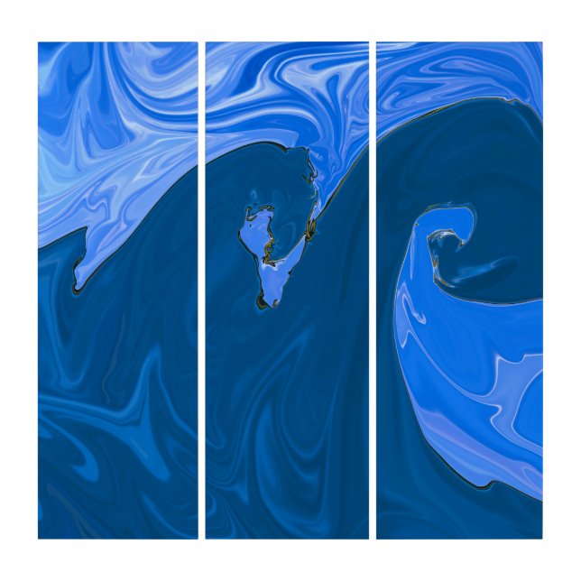 Beautiful Waves Abstract Painting Wall Art (Front)