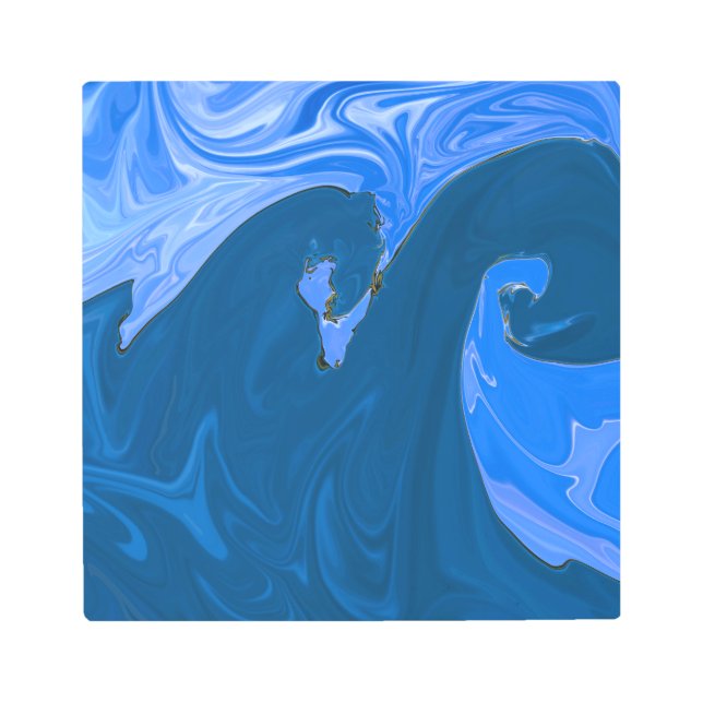 Beautiful Waves Abstract Painting Wall Art (Front)