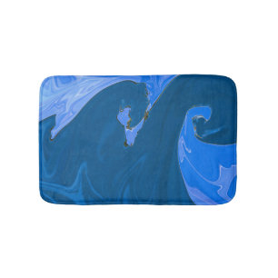 Beautiful Waves Abstract Painting Wall Art Bath Mat