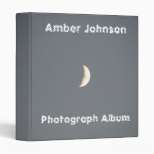 Beautiful Waxing Crescent Moon at Dusk Custom 3 Ring Binder