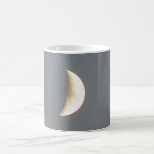 Beautiful Waxing Crescent Moon at Dusk Mug (Center)