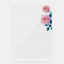 Beautiful wedding Acrylic Sign