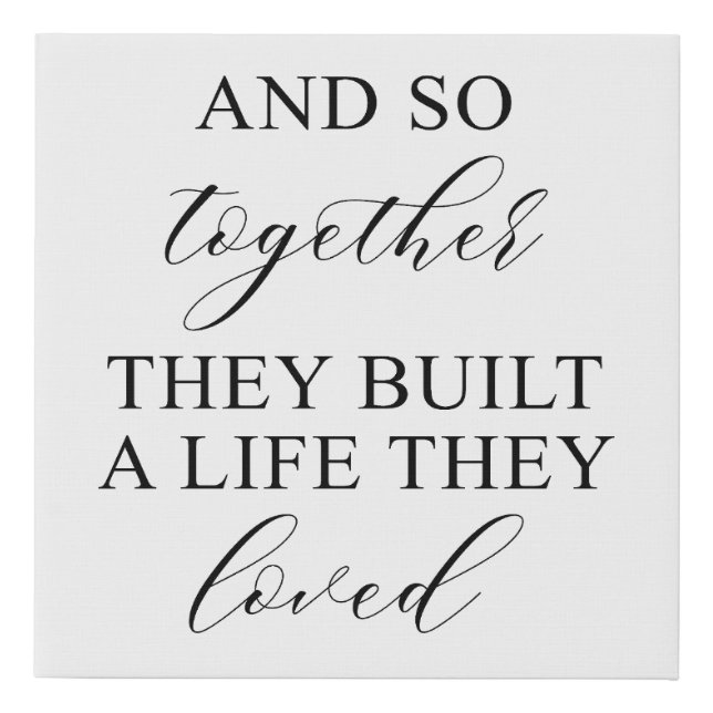 Beautiful Wedding Banner Backdrop Faux Canvas Print (Front)