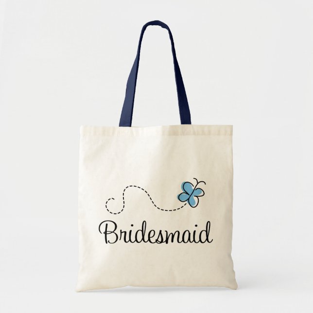 Beautiful Wedding Day Bridesmaid Blue Tote Bag (Front)