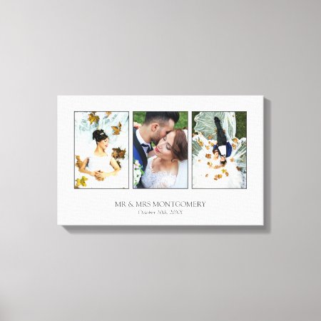 Beautiful Wedding Photo Collage Canvas Print