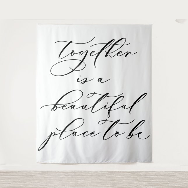 beautiful wedding quote backdrop banner (Front)
