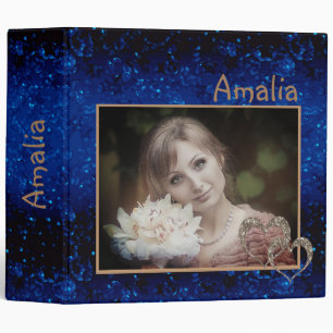 Beautiful wedding vintage retro effect gilr women 3 ring binder
