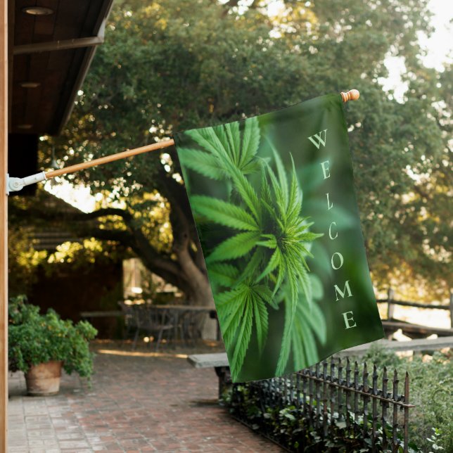 Beautiful Weed House Flag (In SItu)