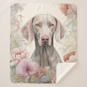 Beautiful Weimaraner – Elegant & Devoted Sherpa Blanket