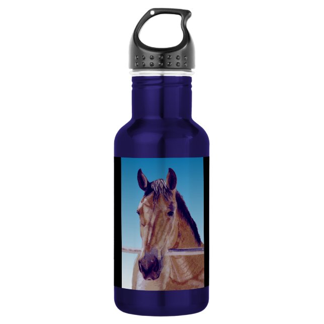 Beautiful Western Horse Water Bottle (Front)