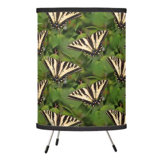 Beautiful Western Tiger Swallowtail Butterfly Tripod Lamp (Left)
