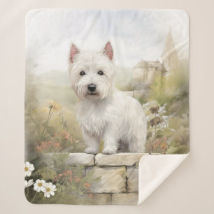 Beautiful Westie – Bright & Spirited Sherpa Blanket