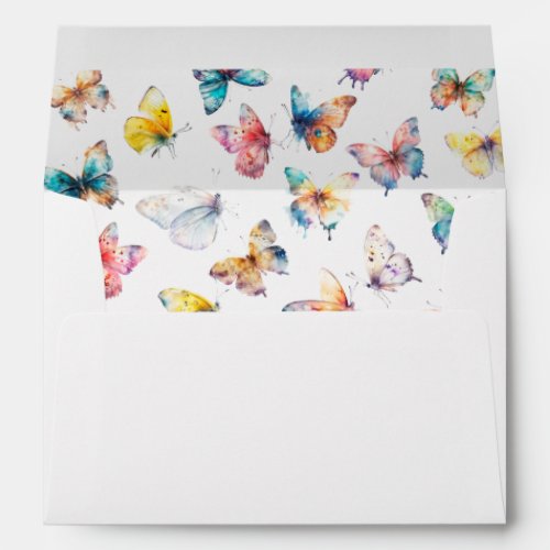 Beautiful Whimsical Butterfly Return Address Envelope