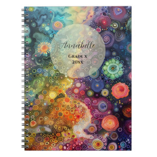 Beautiful Whimsical Colorful Back to School Notebook