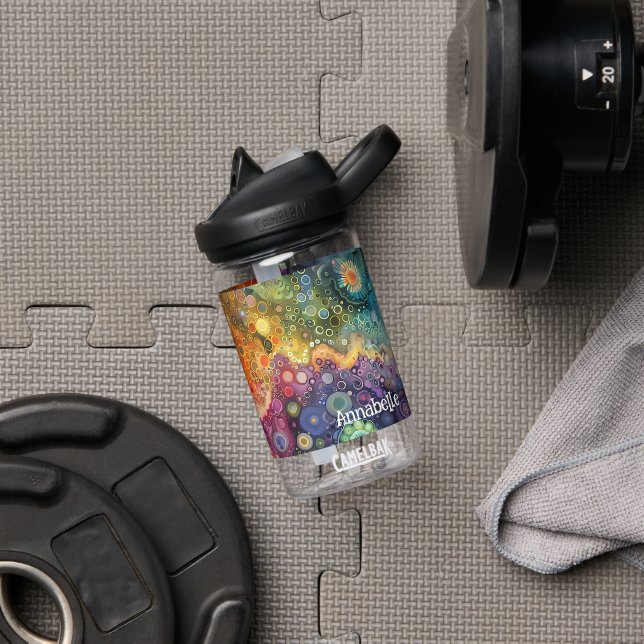 Beautiful Whimsical Colorful Back to School  Water Bottle (Gym)