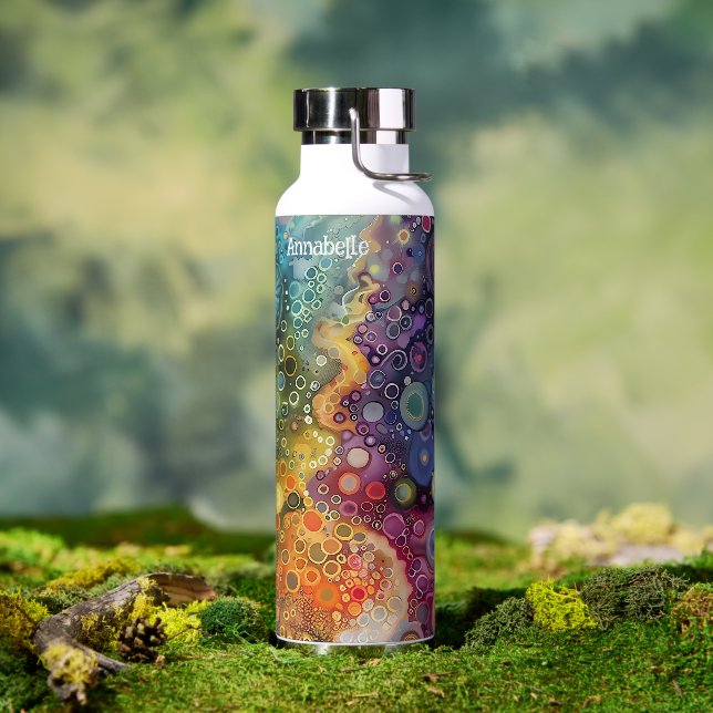 Beautiful Whimsical Colorful Back to School  Water Bottle (Outdoor)