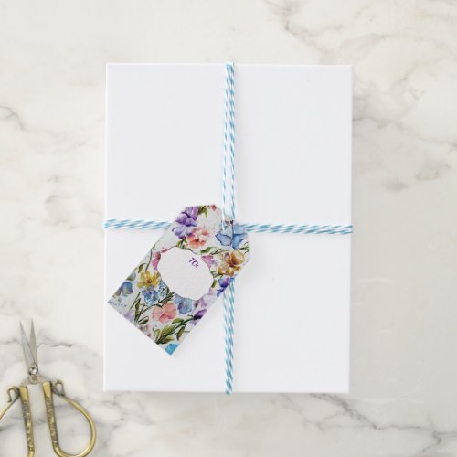 BEAUTIFUL WHIMSICAL FLOWER PATTERN GIFT TAGS