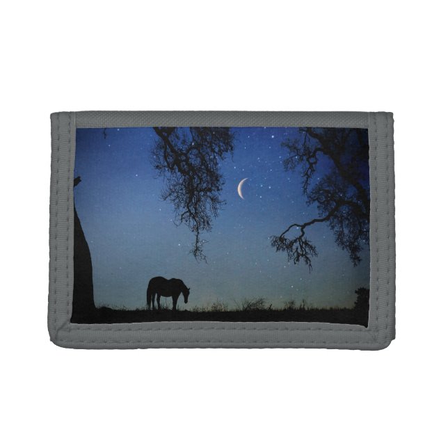 Beautiful Whimsical Horse and Moon Wallet (Front)