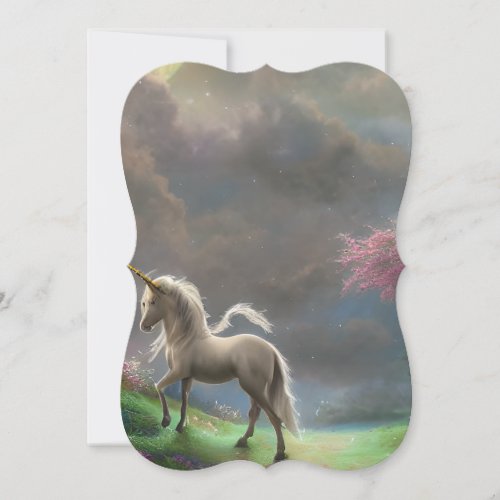 Beautiful Whimsical Unicorn Horse Note Card
