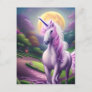 Beautiful Whimsical Unicorn Horse Postcard