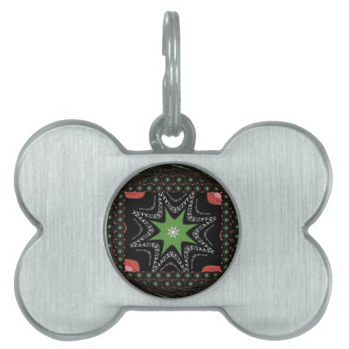 Beautiful Whirling stars background Print vector  Pet ID Tag