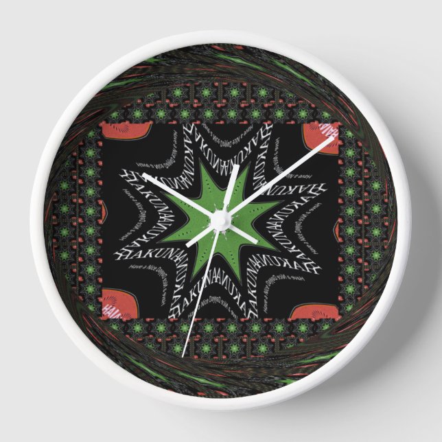 Beautiful Whirling stars background Print vector  Wall Clock (Front)