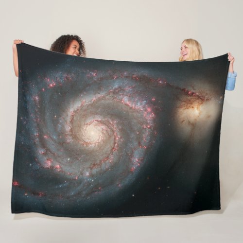Beautiful  Whirlpool Galaxy Fleece Blanket