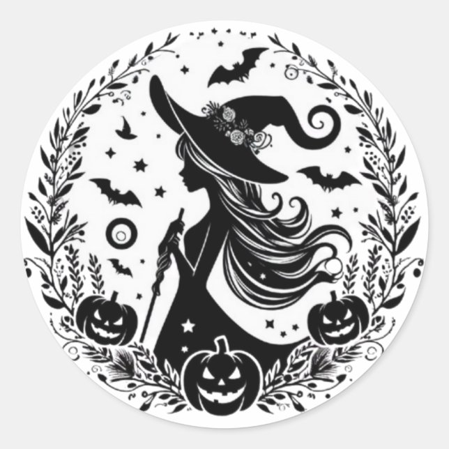 Beautiful whitch stickers  (Front)