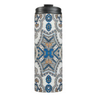 Beautiful white and blue arabesque, islamic patter