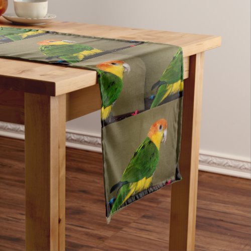 Beautiful White Bellied Caique Parrot Posing Medium Table Runner
