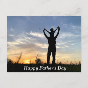 Beautiful White Blue Black Sunset Father's Day Postcard