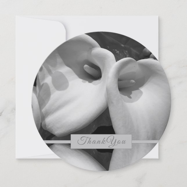 Beautiful White Calla Lilies Flat Card (Front)