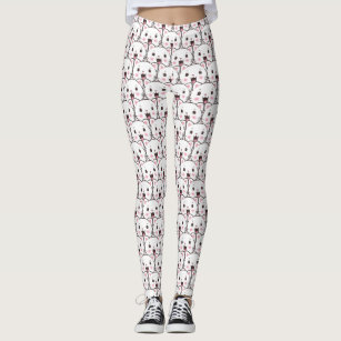 Cat Head Pattern Tights