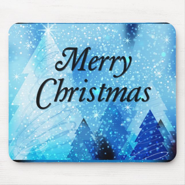 Beautiful, White Christmas Mouse Pad (Front)