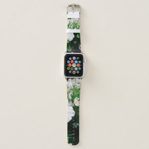 Beautiful white cosmos flowers blooming in gardena apple watch band