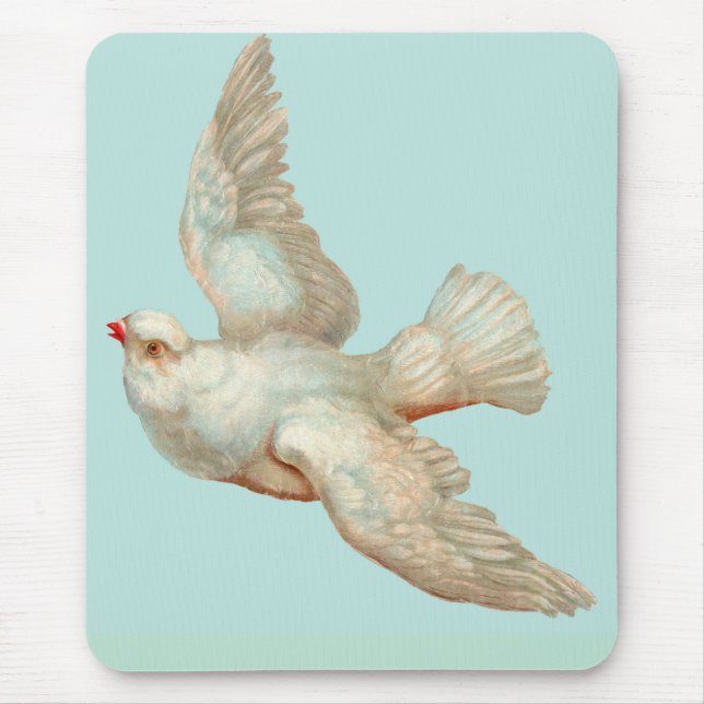  beautiful white dove mouse pad (Front)