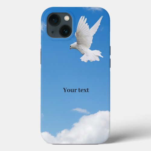 Beautiful white dove TEMPLATE iPhone 13 Case