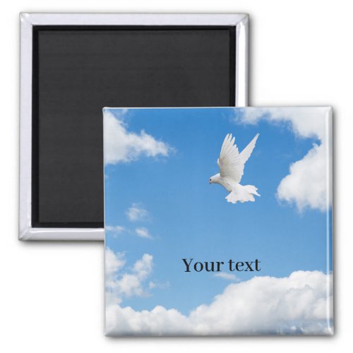 Beautiful white dove TEMPLATE Magnet