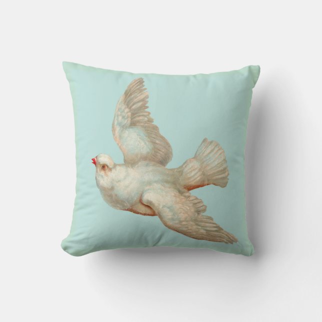  beautiful white dove throw pillow (Front)