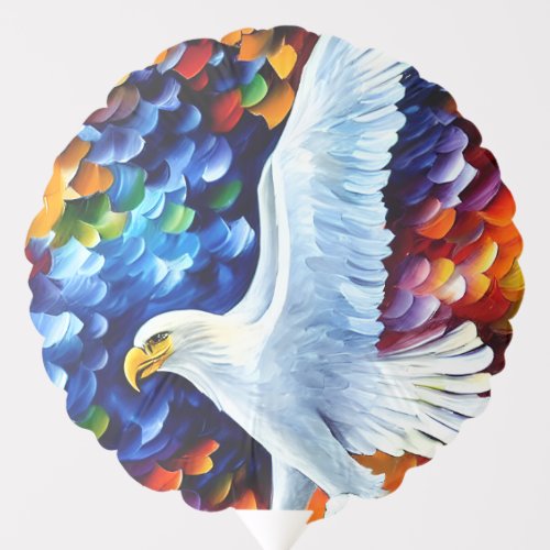 Beautiful White Eagle in Flight Painting  Balloon