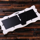 Beautiful White Etched 4x6 Double Picture Frame (Back)