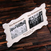 Beautiful White Etched 4x6 Double Picture Frame (Front)