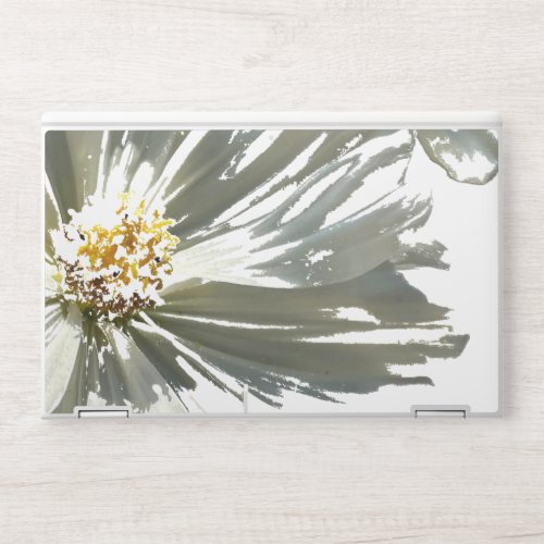 Beautiful White Flower Cosmos Digital Design Art   HP Laptop Skin