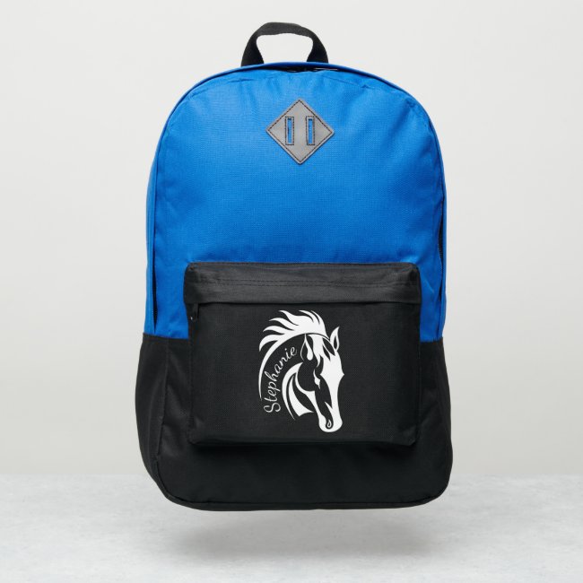Beautiful White Horse Design Backpack