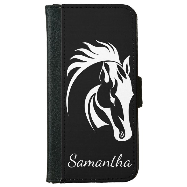 Beautiful White Horse Design iPhone Wallet